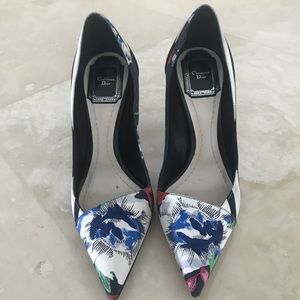 Christian Dior flower front heels.